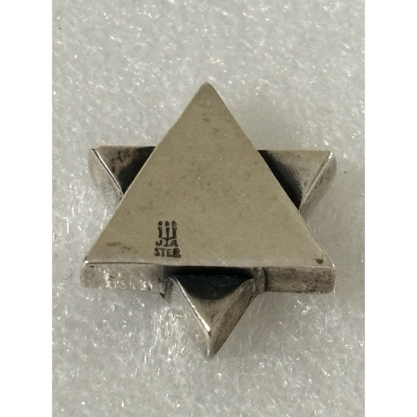 Pre owned James Avery RETIRED RARE Sterling Silver Star of David Slide Pendant Oxidized 7g