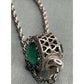 PANDORA ALE Sterling Silver Green Crystal Halo Slider Bracelet 6g