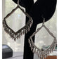 Retired Kendra Scott Geometric Silver Tone Dangle Lacy Fringe Earrings