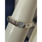 Vintage Sterling Silver 925 Signed SU Blue Topaz Flush Set Ring Size 7.5