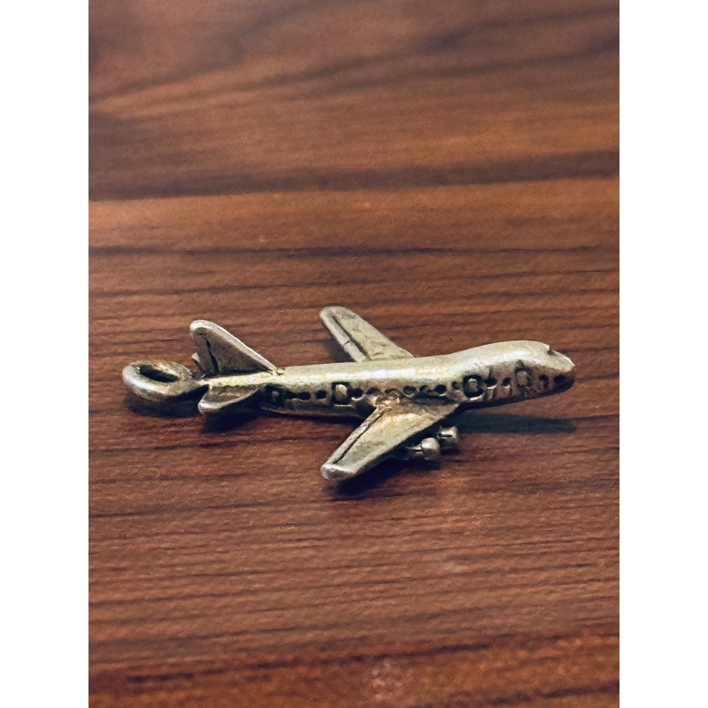 Vintage Danecraft Sterling Silver AIRPLANE Charm Pendant