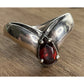 Retired James Avery Apogean Sterling Silver Red Garnet Teardrop Ring Size 5.5
