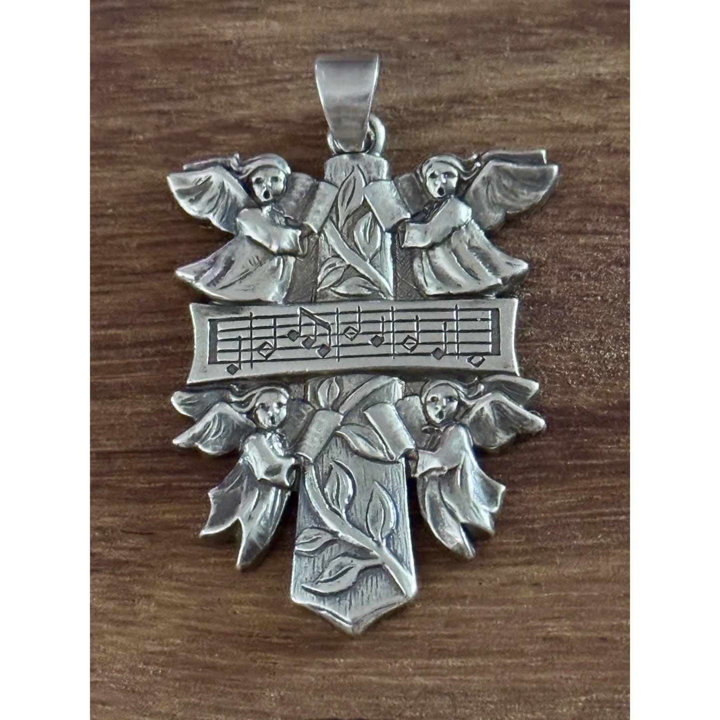 Pre owned James Avery Retired Silver AMAZING GRACE Cross Pendant
