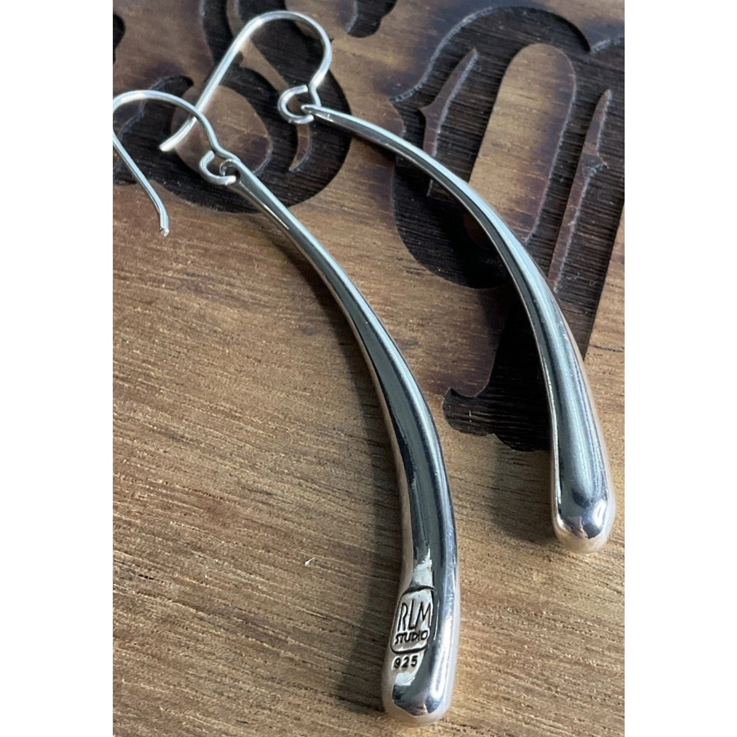 Vintage Robert Lee Morris RLM Studio Sterling Silver Dangle Drop Earrings 10g