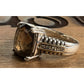Vintage T&C Smoky Quartz Ring 14K & Sterling Silver Two Tone Statement Ring 8.5