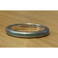 Retired Tiffany & Co. Blue Enamel Sterling Silver Narrow Stripe Band Ring Size 8