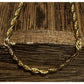 Vintage HCT Italy 925 Sterling Silver 18K Gold Plated Rope Bracelet 6.5”