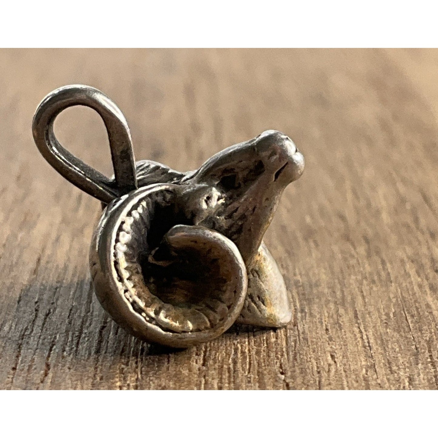Vintage Sterling Silver Ram Charm