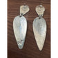 Vintage Sterling Silver Lizard Earrings Modernist Gecko Design Signed SA Navajo