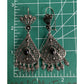 Vintage Sterling Silver Filigree Black Onyx Chandelier Earrings
