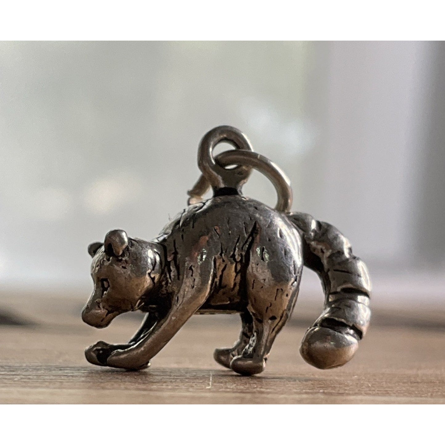 925 Sterling Silver Raccoon Charm