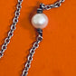 Preowned James Avery Silver Cross of Loops Cultured Pearl Necklace