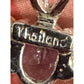 Vintage Sterling Silver Signed 925 HAN Gemstone Heart Pendant & Necklace circa 80s 90s