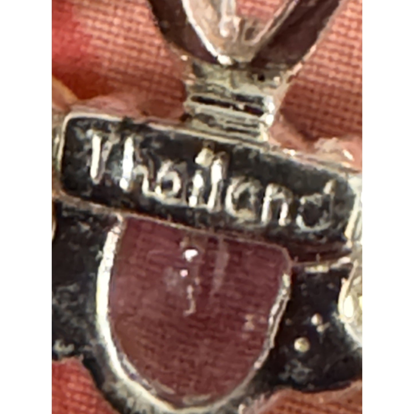 Vintage Sterling Silver Signed 925 HAN Gemstone Heart Pendant & Necklace circa 80s 90s