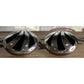 Vintage Mexico Signed IDM 925 Sterling Silver Black Dome Post Earrings 19g!