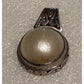 ATI 925 Sterling Silver Pearl Pendant Vintage Thai Balinese Scrollwork 6g