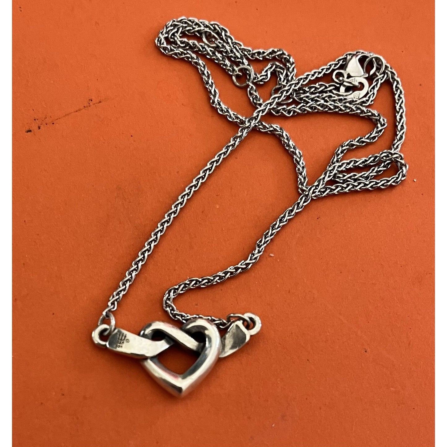 James Avery Sterling Silver Heart Knot Necklace Pre-Owned