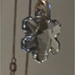 Vintage Sterling Silver Swarovski Crystal Snowflake Pendant Necklace 18”