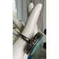 Large Sterling Silver Bold Turquoise Statement Ring Filigree Wide Band Size 8