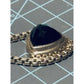 Michael Dawkins 925 Sterling Silver Black Onyx Pendant Enhancer Chain Link 17g
