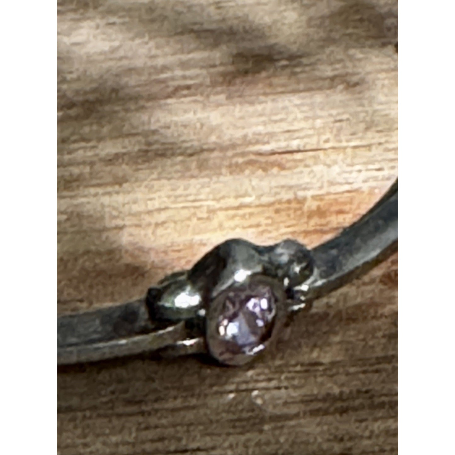 Vintage Pink Tourmaline Sterling Silver 5 Stone Link Bracelet 7.5” 90s - Y2K