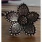 Retired James Avery Sterling Silver And Bronze Beaded Festive Flower Ring Size 5