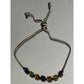 Multi Gemstone Sterling Silver Slider Bracelet Amethyst Garnet Citrine Peridot