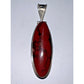 Large Sterling Silver Red Jasper Pendant – Oval Cabochon, Vintage Mexico .925
