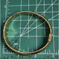 Romanza Italy 18k Gold Plated Hinged Bangle Bracelet Vintage Wide Statement