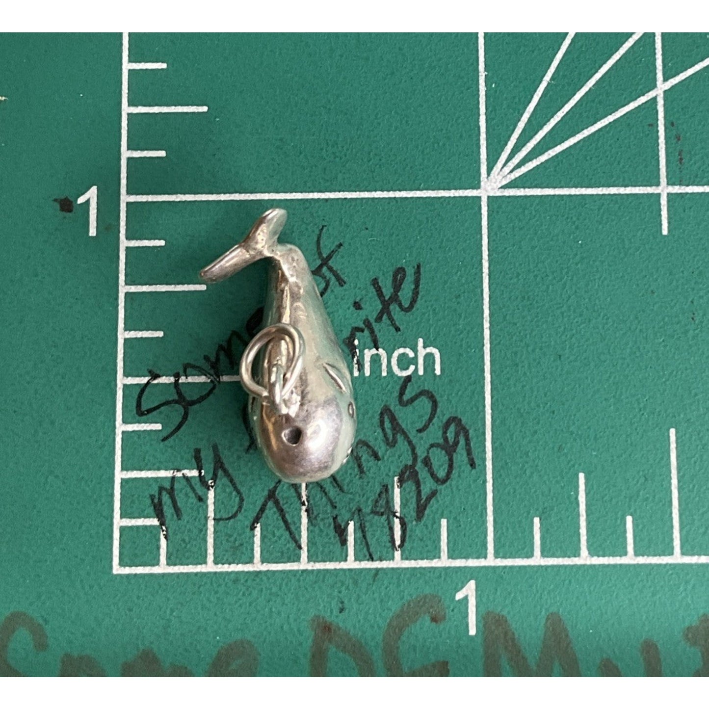 Vintage Sterling Silver Whale Charm Pendant Ocean Sea Life Theme