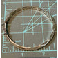 Vintage 925 Sterling Silver Bamboo Hinged Bangle Etched Bracelet Safety Chain