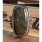 Sterling Silver Labradorite Ring Size 8 Large Statement Ring India 925