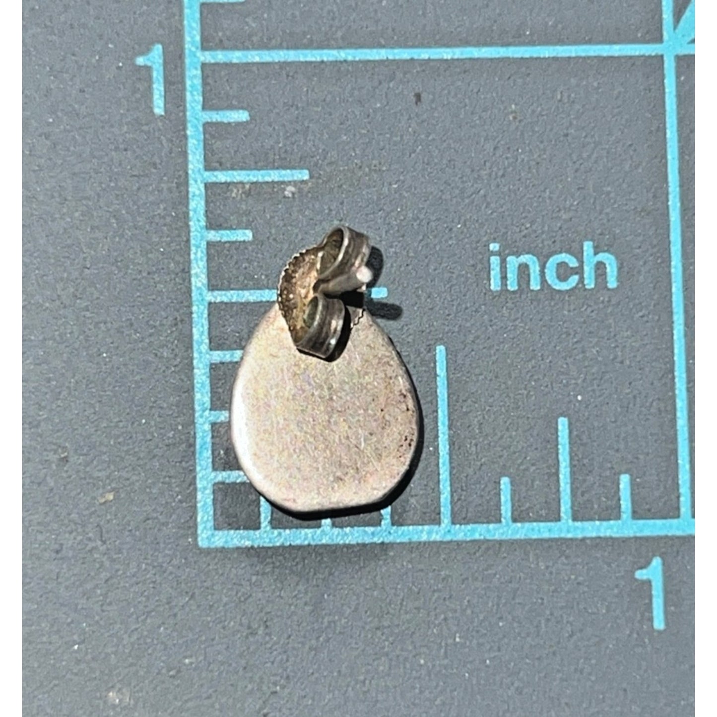 Vintage Sterling Silver Sleeping Beauty Turquoise Teardrop Stud Earrings 4g