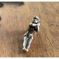 Vintage 925 Sterling Silver Seated Fairy Pixie Charm Pendant Peter Pan Theme