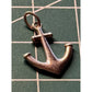 Vintage Sterling Silver Anchor Pendant Charm Signed RJ Nautical Maritime Jewelry