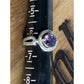 Sterling Silver Purple Halo Ring S925 Vintage Style CZ Size 6.5