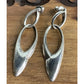 Sterling Silver Modern Teardrop Dangle Earrings Minimalist 925