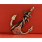 Vintage Sterling Silver Nautical Anchor Charm Pendant Rope Detail Sailor Boho