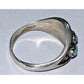 Vintage Native American Zuni Sterling Silver Turquoise Cluster Ring Sz 6 .5 4g