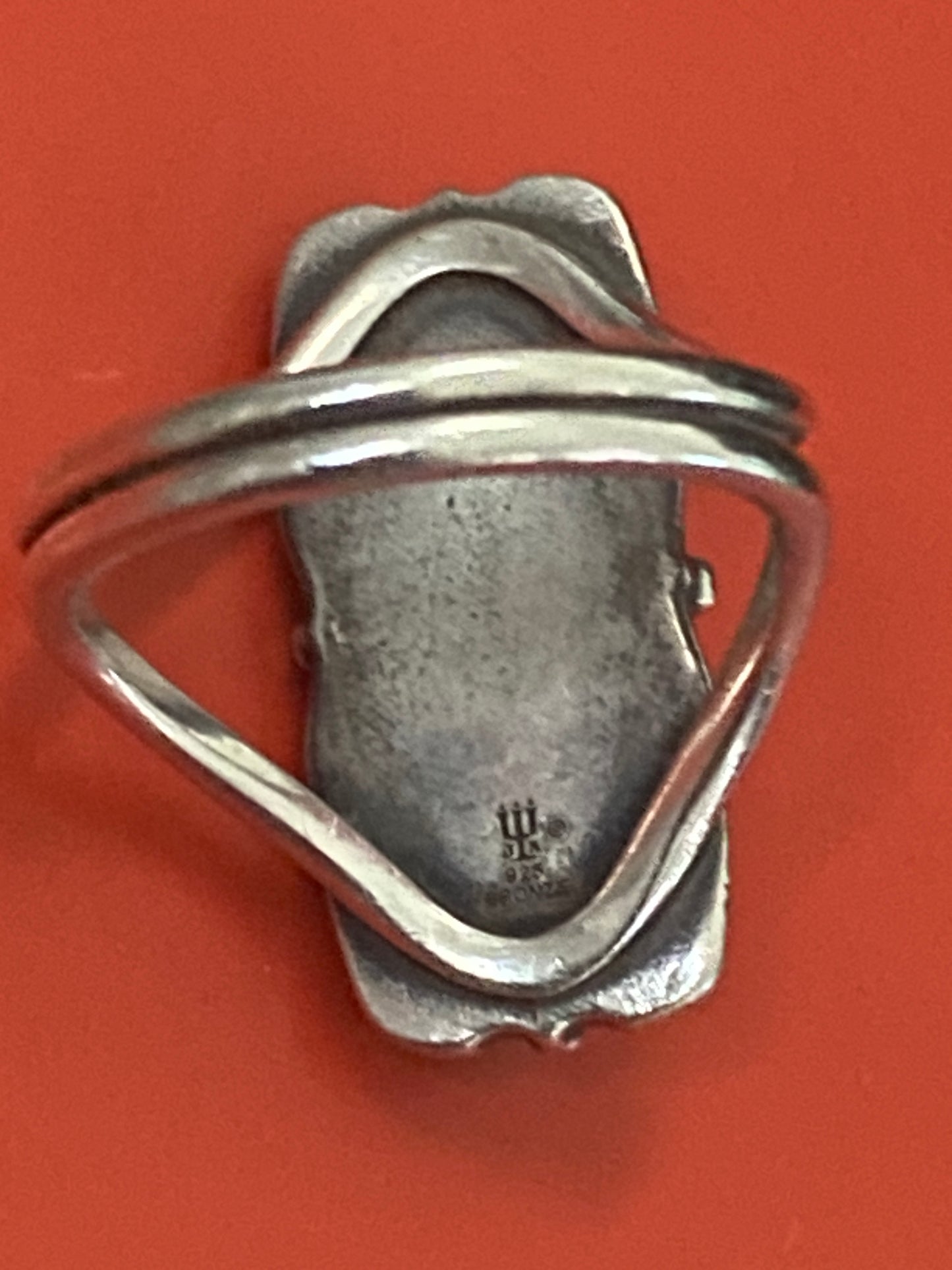 Preowned James Avery Retired Heirloom Bronze and Silver Ring Size 9