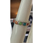 Peyote Bird Sterling Silver Multi Stone Ring Size 5 Inlay Band Colorful 925