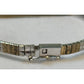Vintage Italian 925 Sterling Silver Two Tone Gold Wash Textured Bracelet 7.25”