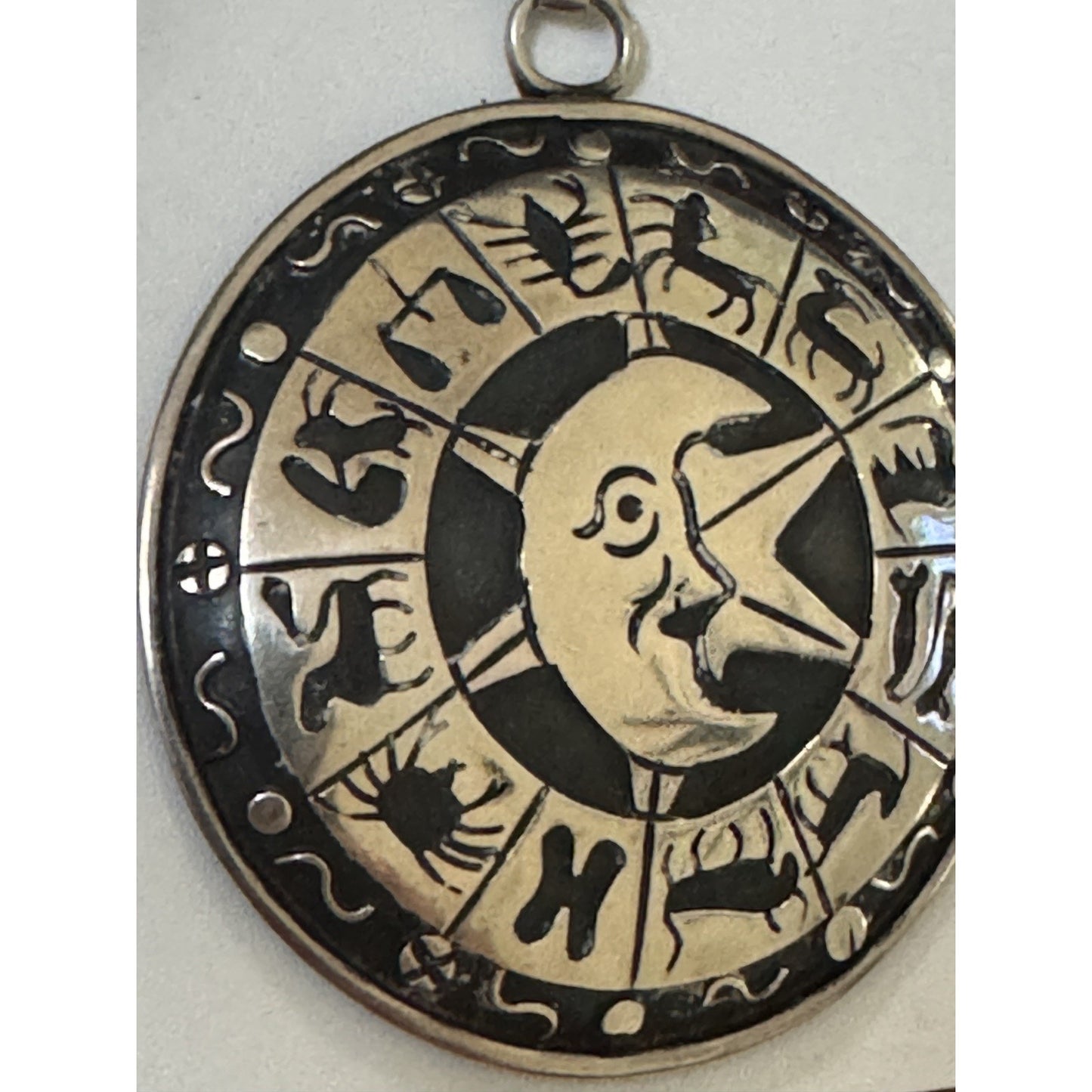Taxco Mexico FRR Sterling 925 Zodiac Sun Moon Pendant Eagle 3 20.9g Vintage Mint