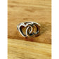 James Avery Retired Sterling Silver Two Hearts Together Ring Size 5.5
