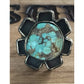 Vintage Sterling Silver Turquoise Ring Size 12 Large Statement Southwest Ring