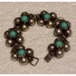 Vintage Mexico Silver Turquoise Cluster Bracelet 7.25” 21g Pre Eagle Sterling