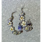 Sterling Silver 925 Enameled Sunflower Huggie Hoop Earrings