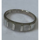 Vintage 925 Mother of Pearl Inlay 925 IND Sterling Silver Band Ring Size 9.5