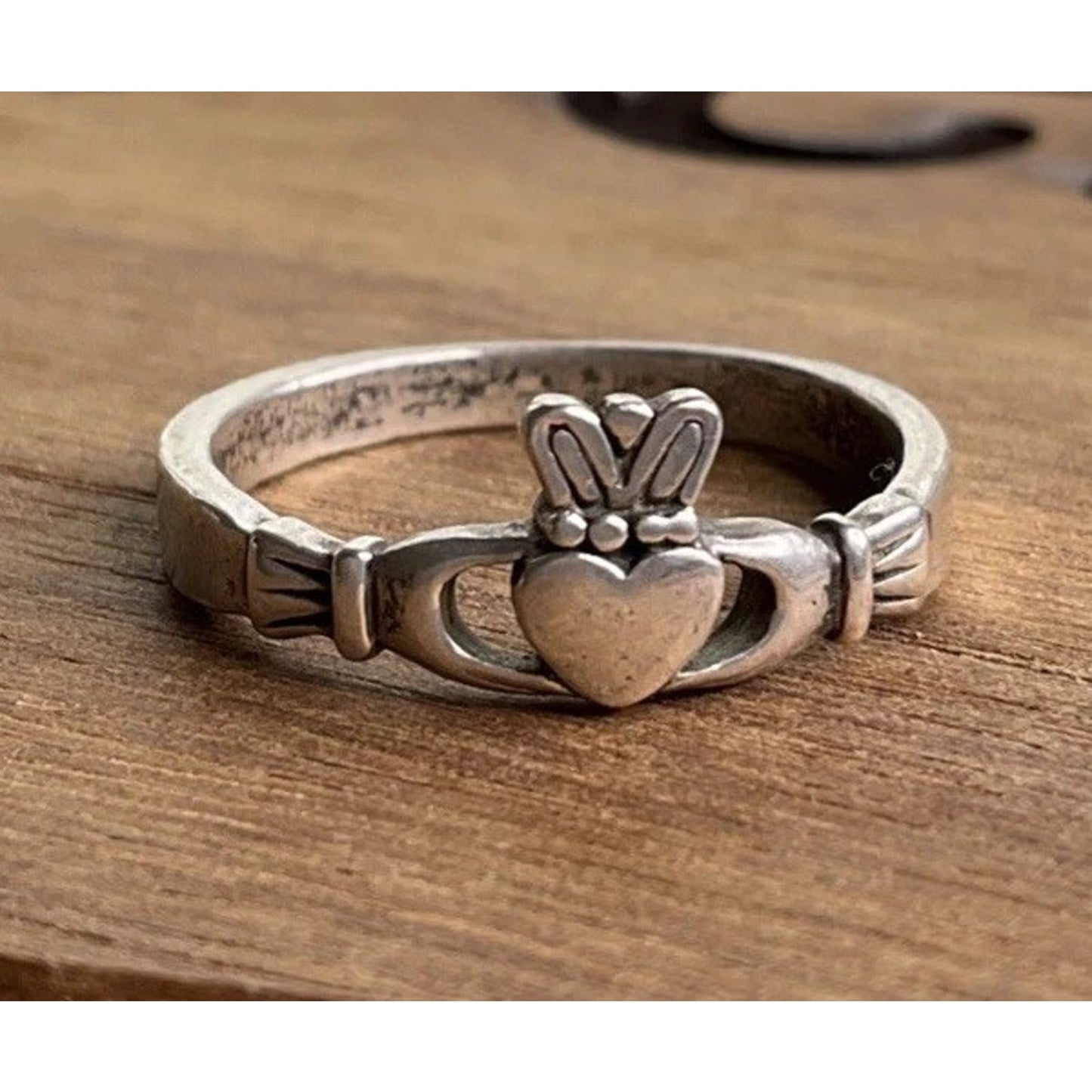 Sterling Silver Claddagh Ring Size 7 Irish Celtic Heart Crown Hands 925
