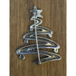 Sterling Silver Modern Abstract Christmas Tree Brooch Pin Signed H & H 8.4g